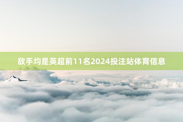 敌手均是英超前11名2024投注站体育信息